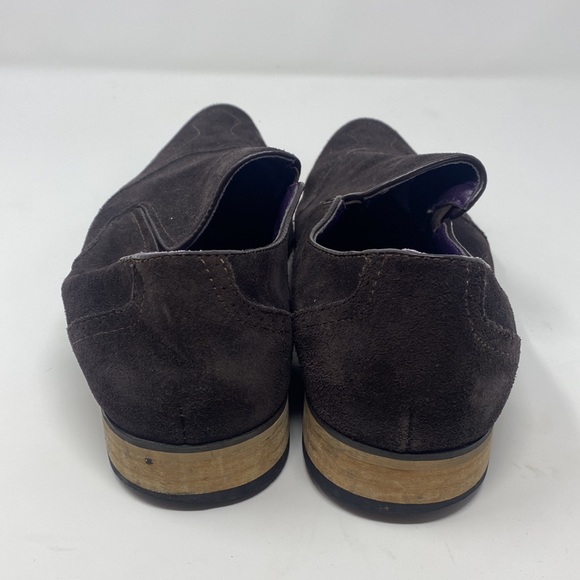 Zota Classic Brown Suede Leather Slip On Western Dress Shoes Men’s Size 9